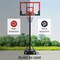 Adjustable Basketball Hoop 3.3 to 7 ft Height Outdoor and Poolside Stand with Shatterproof Backboard PE Base